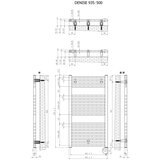  Vertaduro - Kupaonski radijator sa termostatom DENISE 400 W 94 x 50 cm, bela | Eponuda.com