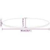  Ploča za stol 90 x 45 x 2 5 cm od masivne borovine ovalna | shoptok.hr