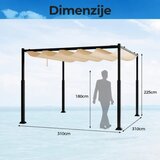 Venturo Prestige 3x3m Bež Pergola Slike