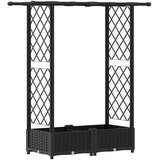  Povišeni krevet s mrežom i krovom Crna 122,5 x 40 x 123 cm PP | shoptok.hr