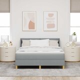  s opruga kutije Svijetlo siva 190 x 140 cm tkanina | shoptok.hr