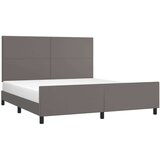  Posteljni okvir z vzglavjem siv 160x200 cm umetno usnje, (20903775) | Shoptok.si