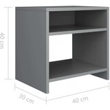  Nočne omarice 2 kosa sive 40x30x40 cm iverna plošča, (20732386) | Shoptok.si