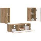  Set TV komoda 4 kom. Umjetnički hrast Konstruirano drvo | shoptok.hr