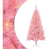 vidaXL Božično drevo med 150 LED z stojalom Roza 150 cm PVC | Shoptok.si