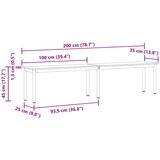  Klupa Sonoma 200 x 35 x 45 cm Konstruirano drvo | shoptok.hr