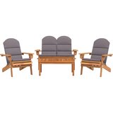  4-dijelna vrtna garnitura Adirondack od masivnog drva bagrema | shoptok.hr