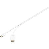 Renkforce Mini-DisplayPort / HDMI adapterski kabel mini DisplayPort vtič\, HDMI-A vtič 1.00 m bela RF-3697528 pozlačeni konektorji DisplayPort kabel, (20418308) Cene