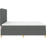 Box Postelja z vzmetnico z vzmetnico Temno siva 180 x 200 cm blago, (5000141791) Slike