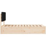 Krevetni okvir s tapiciranim uzglavljem Crna 90 x 190 cm | shoptok.hr