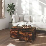 vidaXL Klubska mizica dimljeni hrast 90x50x41,5 cm iverna plošča | Shoptok.si
