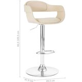  Barski stolček belo umetno usnje, (20700195) | Shoptok.si