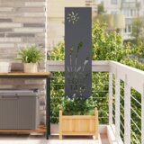 vidaXL Dekorativni panel za vrt antracit siva 32 x 140 cm Mnogi jeklo | Shoptok.si