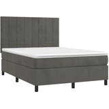  Krevet s oprugama i madracem tamnosivi 140x190 cm baršunasti | shoptok.hr