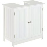 HOMCOM MDF omarica pod umivalnik, bela kopalniška omarica z dvema vratoma (60x30x60cm), (20754164) Cene