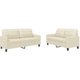 Maison Chic Sedežna garnitura - kavč 2-delna z blazinami krem umetno usnje, (21729202) | Shoptok.si