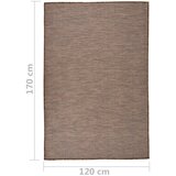  Vanjski tepih ravnog tkanja 120 x 170 cm smeđi Slike