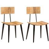 Maison Chic Jedilni stoli - Vzorci stoli 2 kosa 44x40x80 cm trden mangov les A23, (22032520) | Shoptok.si