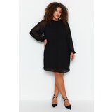 Trendyol Curve Black Straight Cut/Shift Mini Woven Dress | shoptok.hr