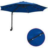  Vrtni suncobran S LED lampica Azurnoplava 248 x 248 x 148 cm | shoptok.hr
