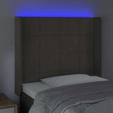  Posteljno vzglavje temno sivo 93x16x118/128 cm žamet, (20794198) | Shoptok.si