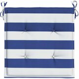  Jastuci za vrtne stolice 6 kom plavo-bijeli 40x40x4 cm tkanina | shoptok.hr