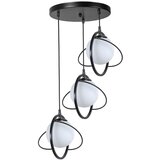 Opviq nepal 3 Lü tepsili siyah beyaz Camlı Sarkıt blackwhite chandelier Cene