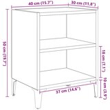  Noćni ormar Umjetnički hrast 40 x 30 x 50 cm Konstruirano drvo | shoptok.hr