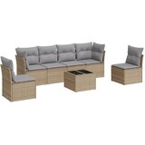  7-dijelni set vrtnih sofa od poliratana s jastucima bež | shoptok.hr