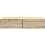 vidaXL Stenska polica s predali sonoma hrast 80x33x17 cm inž. les | Shoptok.si