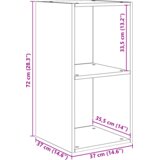 vidaXL Set TV omar 4 pcs Stari les 37 x 37 x 72 cm Konstruiran les | Shoptok.si