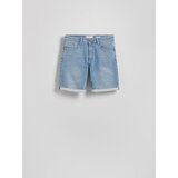 Reserved Slim fit plisirane kratke hlače - plava | shoptok.hr