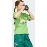 Adidas Funkcionalna majica 'Minecraft' rumena / svetlo zelena / črna / bela | Shoptok.si