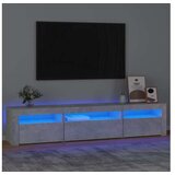  TV omarica z LED lučkami betonsko siva 195x35x40 cm | Shoptok.si