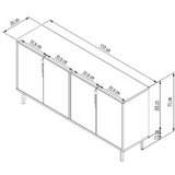 Hanah home konzolni sto Evolet, 150x75x36 cm, Boje hrasta | ePonuda.com