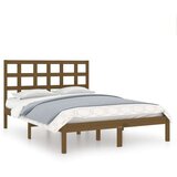  Posteljni okvir medeno rjav iz trdnega lesa 200x200 cm, (20684836) | Shoptok.si