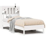  Krevet s regalom za knjige bez madraca bijeli 90x200cm borovina | shoptok.hr