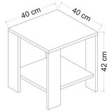 Hanah home Club sto Midi Yan, 40x40x42 cm, Orah | Eponuda.ba
