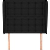  Uzglavlje s ušima crno 83 x 23 x 118/128 cm od tkanine | shoptok.hr