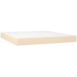  Krevet s oprugama i madracem krem 160x200 cm od tkanine | shoptok.hr