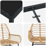 vidaXL 5-delni vrtni jedilni set rjava poli ratan | Shoptok.si