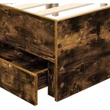  Okvir za krevet s ladicama Dimljeni hrast 135 x 190 cm | shoptok.hr
