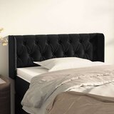  Uzglavlje s ušima crno 93x16x78/88 cm baršunasto Cijene
