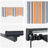  Ručni okvir tende s LED-ima Plava i Narančasta 4 5 × 3 m - Plava i narančasta Antracit 4 5 × 3 m | shoptok.hr