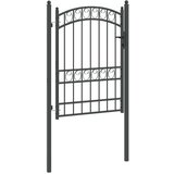 vidaXL Ograjna vrata Siva 170 x 100 cm Jeklo s prašnim premazom | Shoptok.si