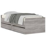 Furnova Posteljni okvir s predali siva sonoma 90x190 cm, (21939136) | Shoptok.si