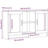  Komoda boja staro drvo 120 x 30,5 x 70 konstruiranog drvo Smeđa | shoptok.hr