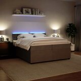  Krevet s oprugama i madracem svjetlosivi 200x200 cm baršunasti | shoptok.hr