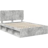  Krevetna konstrukcija s uzglavljem Betonska siva 150 x 200 cm | shoptok.hr