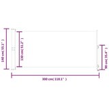  Zložljiva stranska tenda za teraso 140x300 cm siva, (20609198) | Shoptok.si
